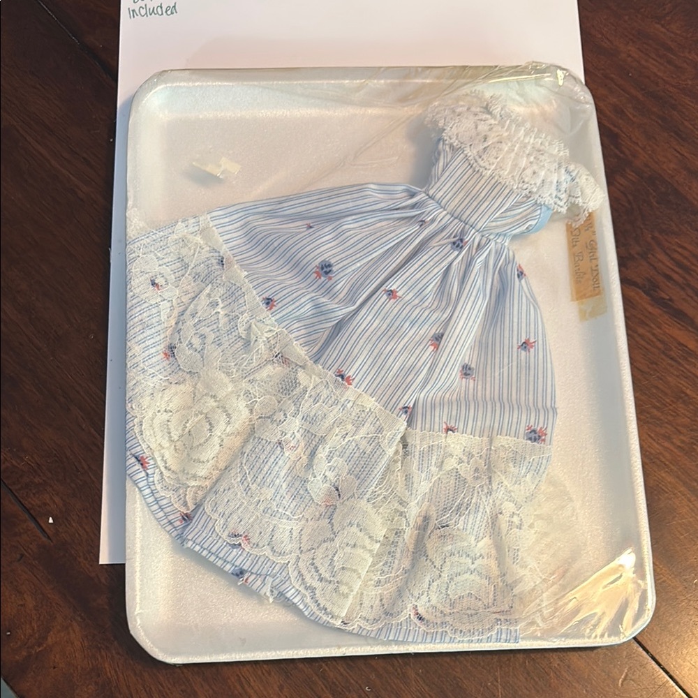 Barbie or Tammy vintage inspired blue and white striped dress